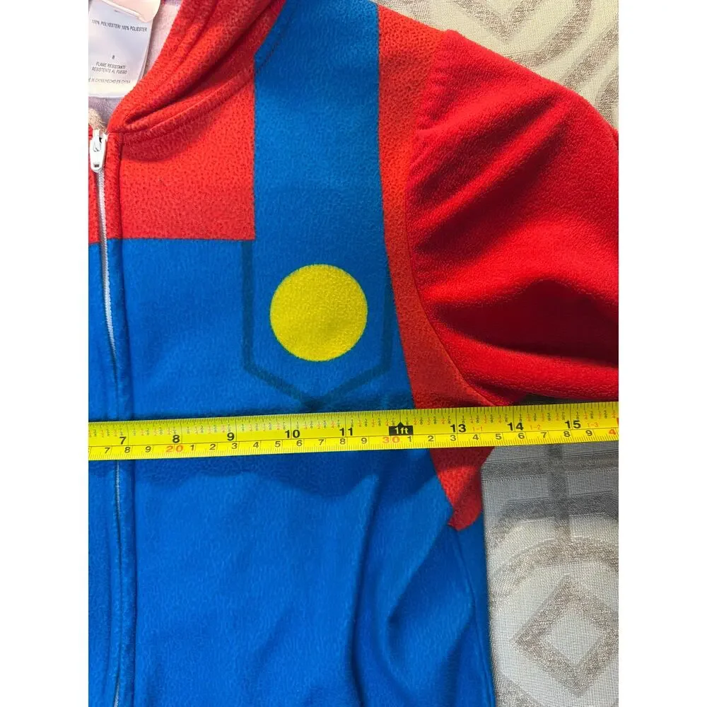 Nintendo Super Mario Boys Kids Pajamas Costume Union Suit Hooded‎ Size 8 M